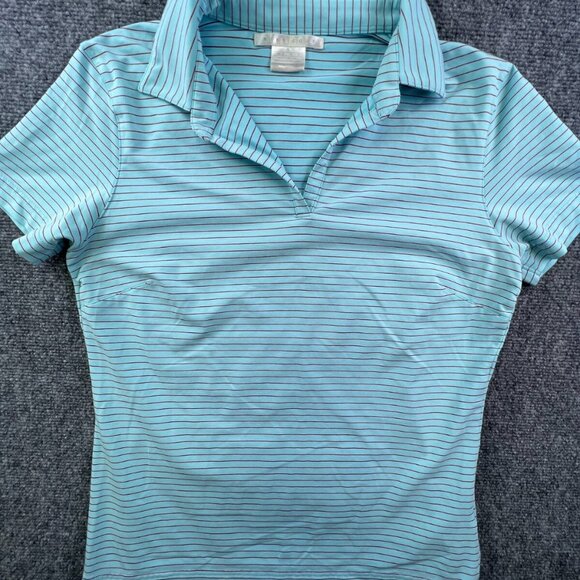 Nike Blue Striped Women's Top - Picture 1 of 9